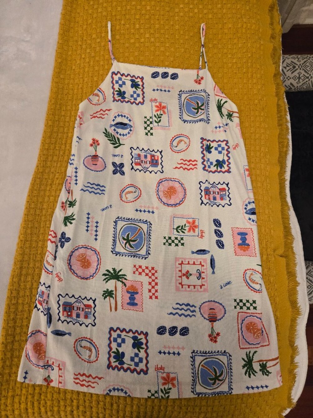 NWT Italy Linen Slip Dress